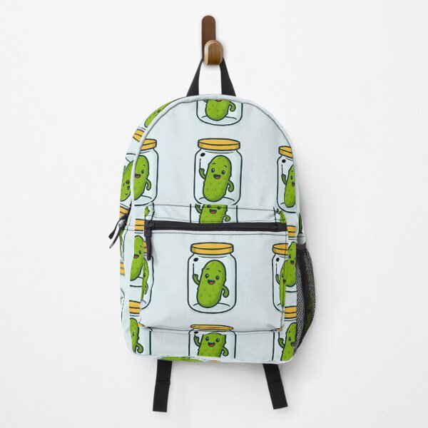 Item preview, Cute Pickle in a Jar – Friendly Pickle Cartoon Illustration designed and sold by Basma Designs | Retro, Kawaii Shirts & Stickers.