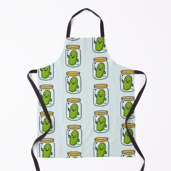 Item preview, Cute Pickle in a Jar – Friendly Pickle Cartoon Illustration designed and sold by Basma Designs | Retro, Kawaii Shirts & Stickers.