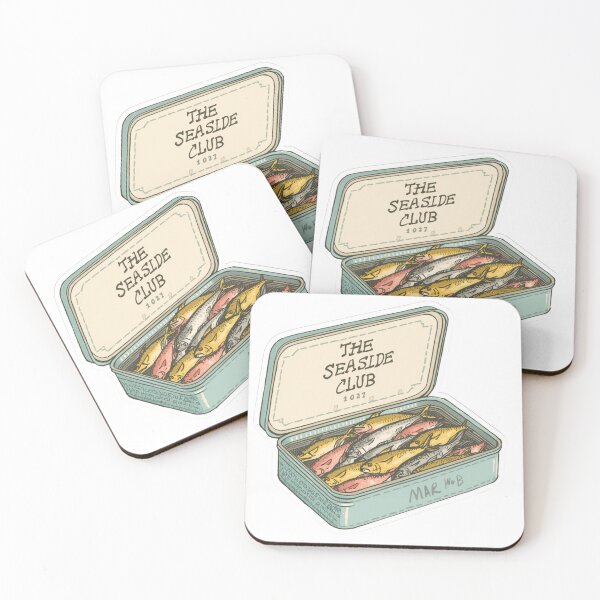 Item preview, Retro Sardine Tin - Cozy Coastal Whimsy Art designed and sold by The Prompted Soul.