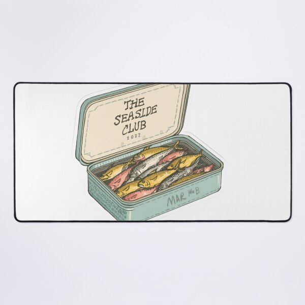 Item preview, Retro Sardine Tin - Cozy Coastal Whimsy Art designed and sold by The Prompted Soul.