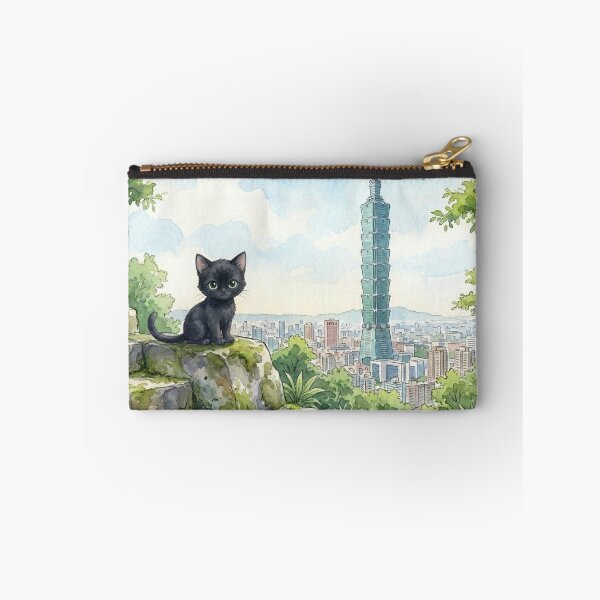 Item preview, Cute Little Black Cat at Elephant Mountain in Taipei, Taiwan (L) designed and sold by CLBC.STORE.