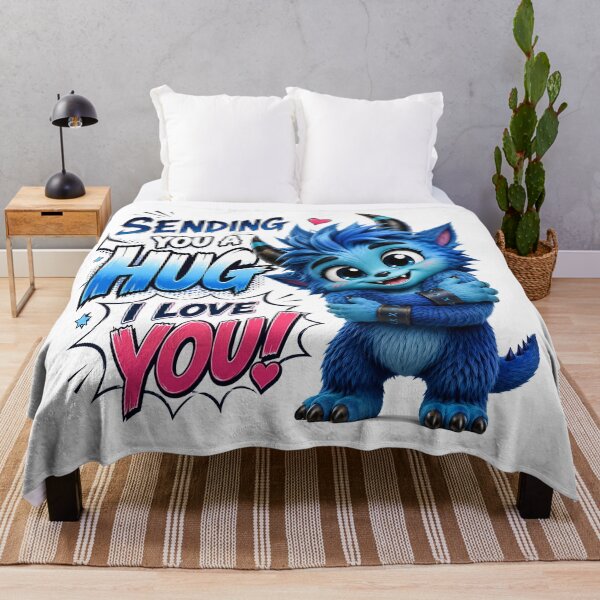 Item preview, Sending You a Big Blue Hug designed and sold by BlissBlvdShop.