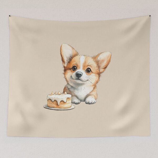 Item preview, Adorable Corgi Party Pup designed and sold by Erika Kaisersot.