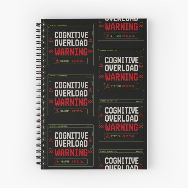 Item preview, Cognitive Overload Warning – Retro System Diagnostics Humor Design designed and sold by Mad Factory Designs.