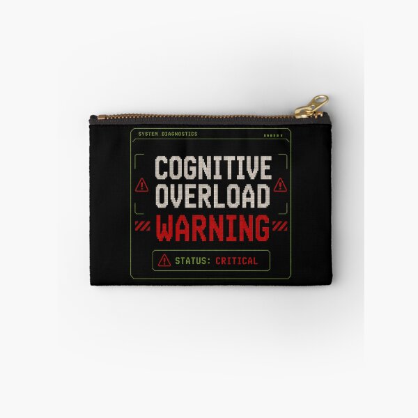 Item preview, Cognitive Overload Warning – Retro System Diagnostics Humor Design designed and sold by Mad Factory Designs.