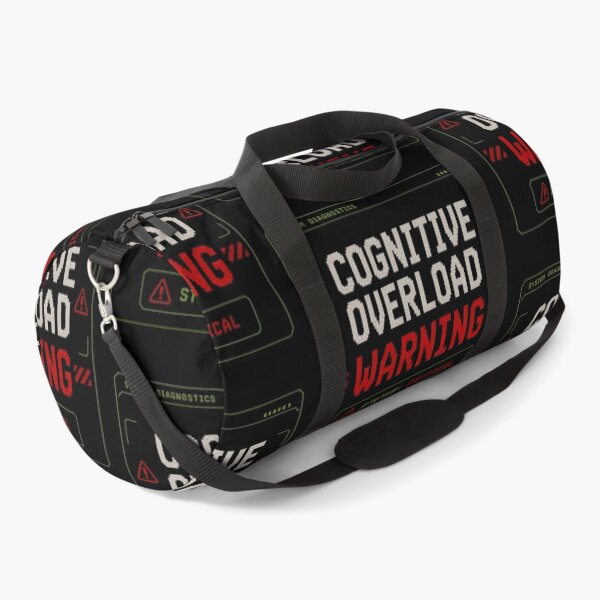 Item preview, Cognitive Overload Warning – Retro System Diagnostics Humor Design designed and sold by Mad Factory Designs.