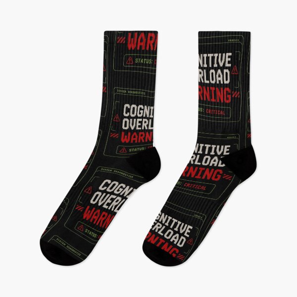 Item preview, Cognitive Overload Warning – Retro System Diagnostics Humor Design designed and sold by Mad Factory Designs.