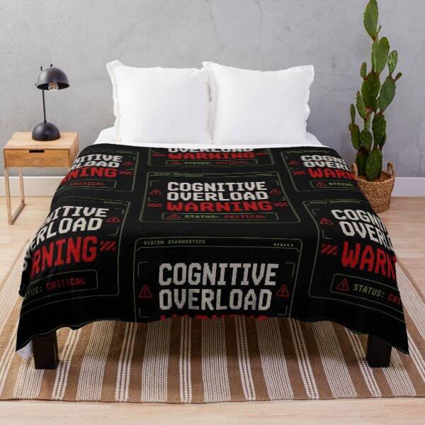 Item preview, Cognitive Overload Warning – Retro System Diagnostics Humor Design designed and sold by Mad Factory Designs.