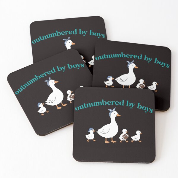 Item preview, Outnumbered By Boys Funny Boy Mom Duck Football Mom Design designed and sold by mari-kayden.