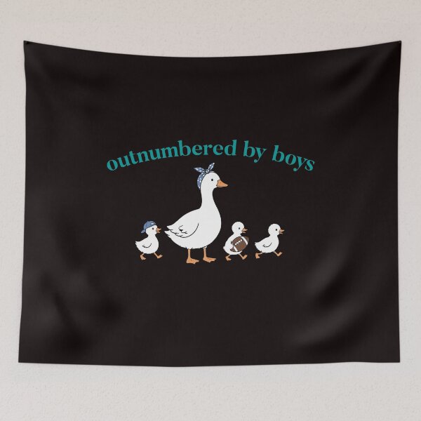 Item preview, Outnumbered By Boys Funny Boy Mom Duck Football Mom Design designed and sold by mari-kayden.