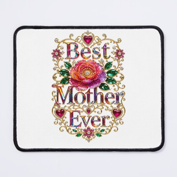 Item preview, Best Mother Ever Jeweled Gold Floral Art designed and sold by Nuvoro Gifts.