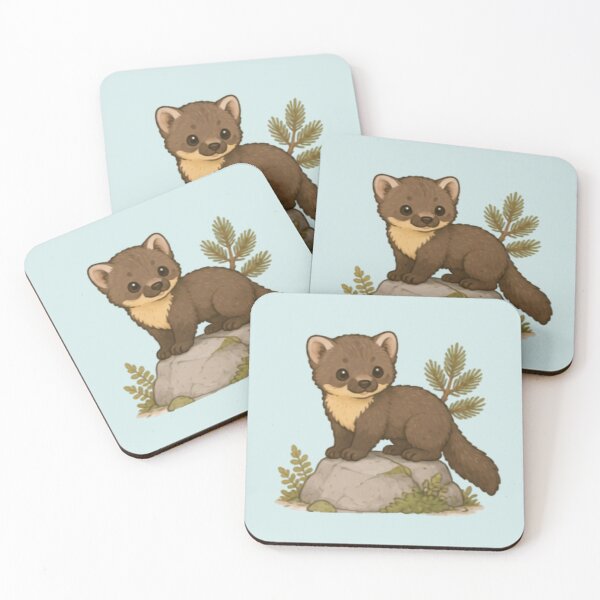Item preview, Cute Little Climbing Pine Marten designed and sold by MellowMunchkins.