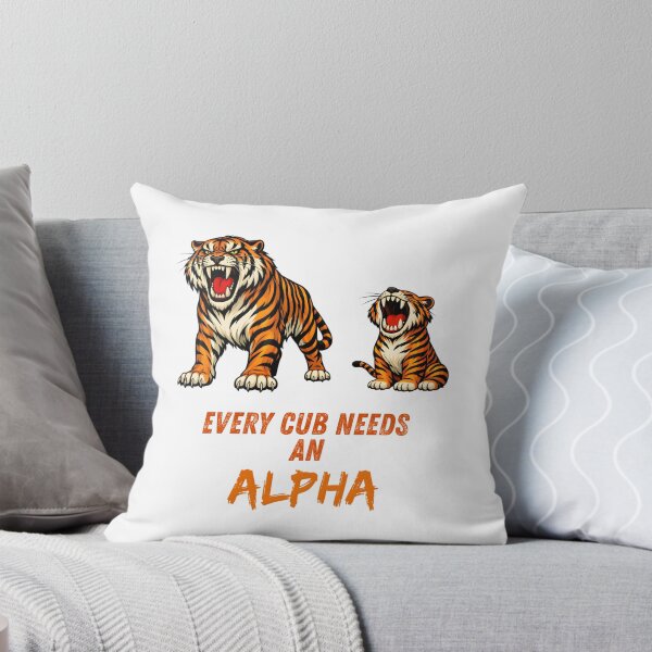 Item preview, Every Cub Needs an Alpha – Tiger Father’s Day Illustration designed and sold by ROARSOME DESiGNS.