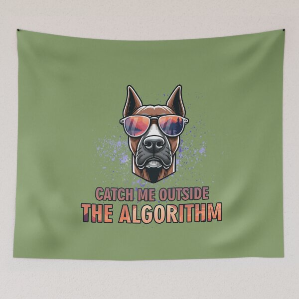 Item preview, Camiseta del perro "Catch Me Outside the Algorithm" designed and sold by GraphicComet.