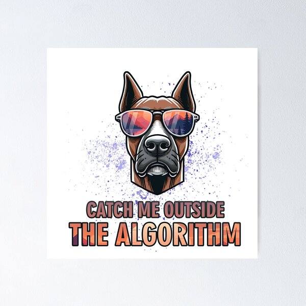 Item preview, Catch Me Outside the Algorithm Dog Shirt designed and sold by GraphicComet.