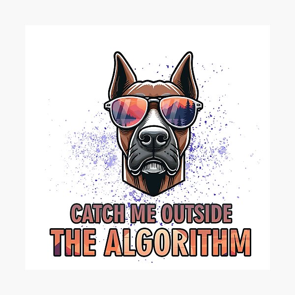 Item preview, Catch Me Outside the Algorithm Dog Shirt designed and sold by GraphicComet.