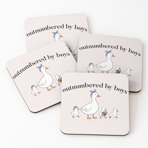 Item preview, Outnumbered By Boys Funny Boy Mom Duck Football Mom Design designed and sold by mari-kayden.