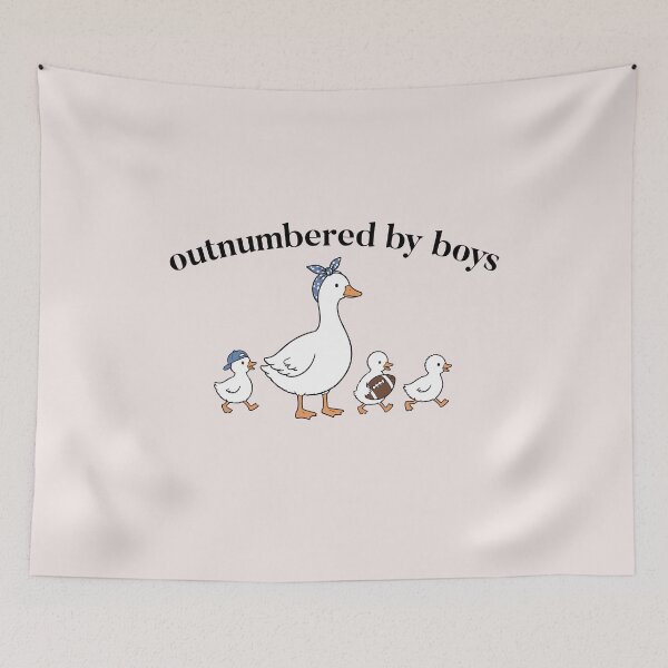 Item preview, Outnumbered By Boys Funny Boy Mom Duck Football Mom Design designed and sold by mari-kayden.