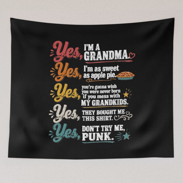 Item preview, Yes, I'm A Grandma. Yes, I'm As Sweet As Apple Pie. Funny Grandmother Grandparent Gift Idea designed and sold by FormalDehyena.