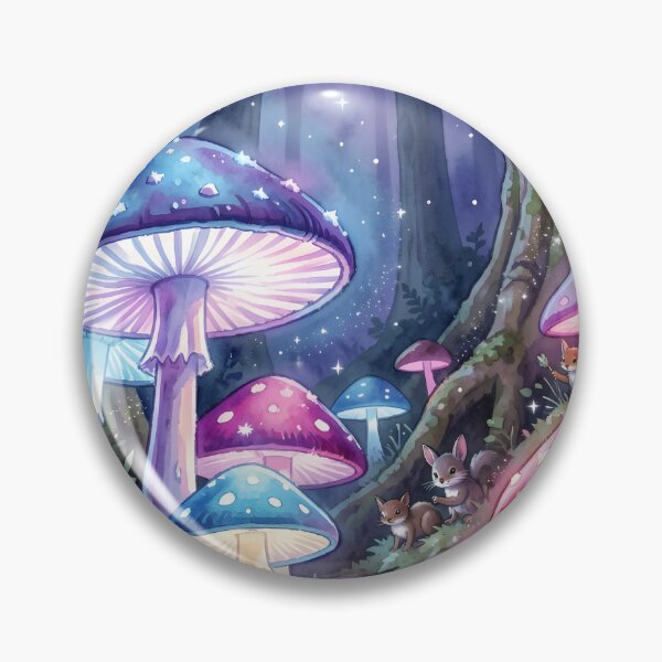 Item preview, Bioluminescent Mushroom Grove designed and sold by Fanta-sticky.