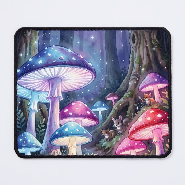 Item preview, Bioluminescent Mushroom Grove designed and sold by Fanta-sticky.