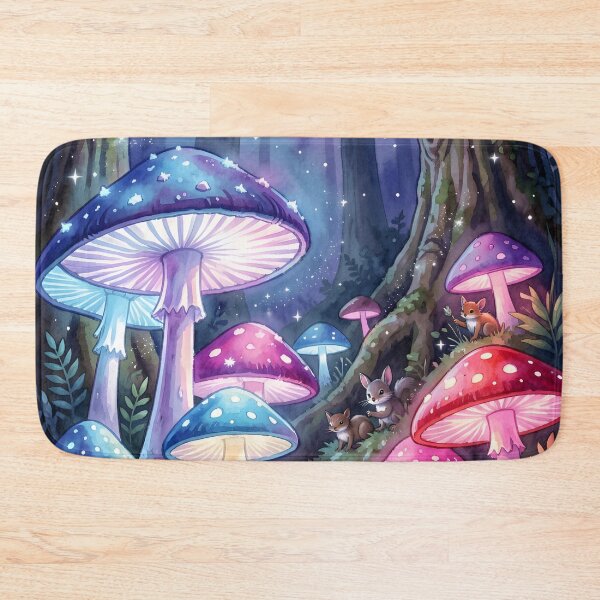 Item preview, Bioluminescent Mushroom Grove designed and sold by Fanta-sticky.