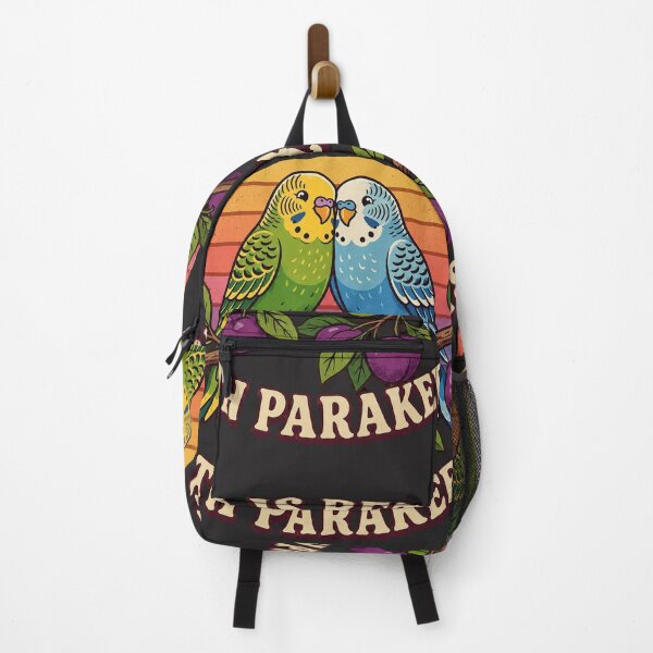 Item preview, Life Is Better With Parakeets Retro Budgie Art designed and sold by Tel A Pet.