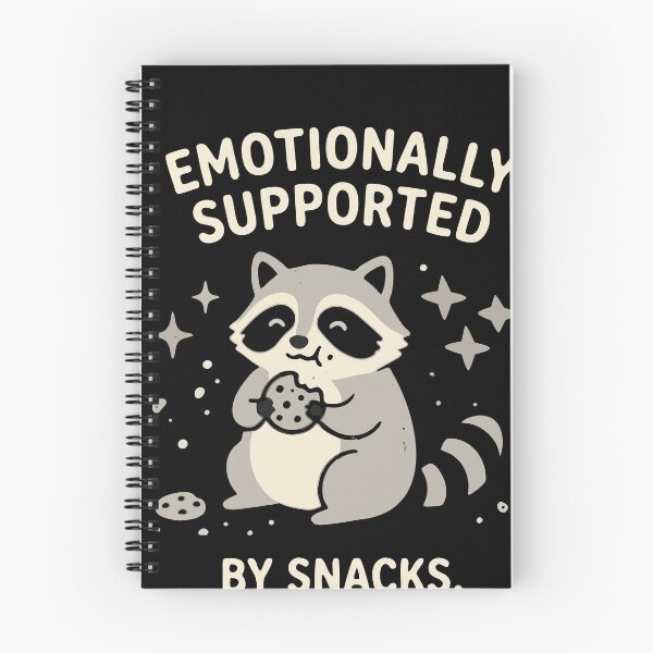Item preview, Emotionally Supported By Snacks Cute Raccoon Eating Cookie Illustration designed and sold by Zatch-Bell.
