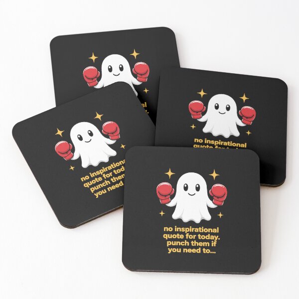 Item preview, No Inspirational Quote For Today. Punch Them If You Need To... Sarcasm Humor Ghost Anti Inspirational Message designed and sold by FormalDehyena.