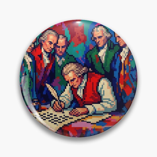 Item preview, 8-Bit 1776 Declaration of Independence Retro Pixel Art designed and sold by FIREDesignsPOD.