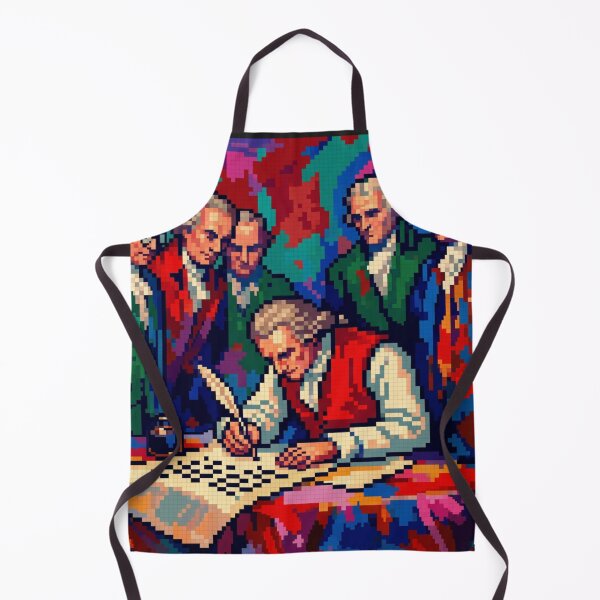 Item preview, 8-Bit 1776 Declaration of Independence Retro Pixel Art designed and sold by FIREDesignsPOD.