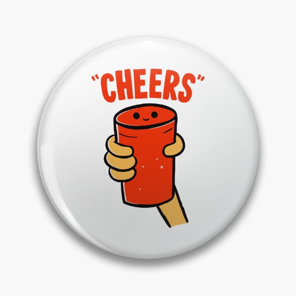 Item preview, Retro Red Party Cup Cheers Cartoon designed and sold by Zerhof.