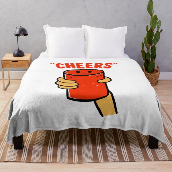 Item preview, Retro Red Party Cup Cheers Cartoon designed and sold by Zerhof.