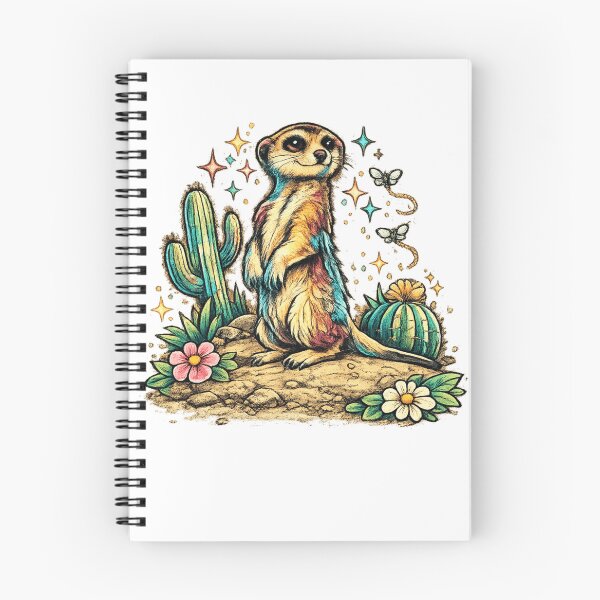Item preview, Cosmic Desert Meerkat - Colorful Wildlife Illustration designed and sold by Klein-Karoo.