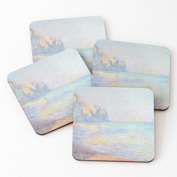 Item preview, Le Matin Temps Brumeux Pourville by Claude Monet: Misty Coastal Poster designed and sold by artofuniverse.