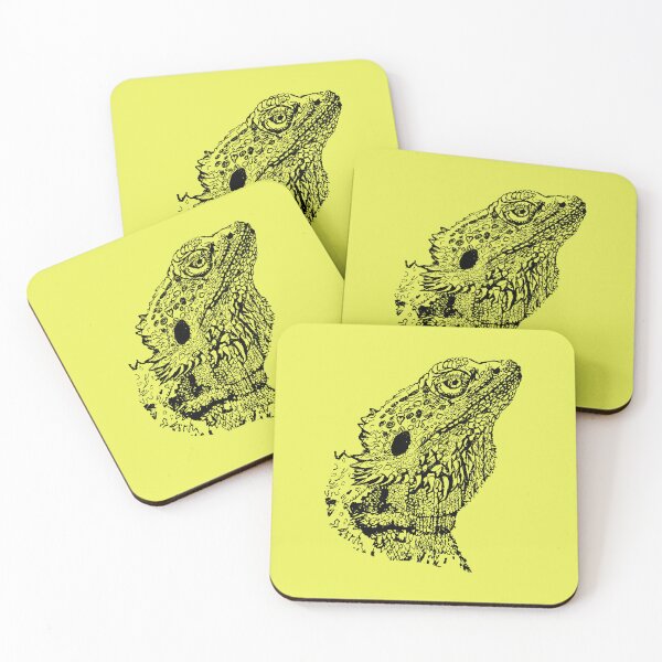 Item preview, Bearded Lizard - (#E9F055) designed and sold by The Stippler Process.
