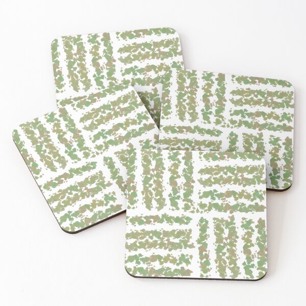 Item preview, Abstract Camouflage Green Grunge Block Stripes Pattern designed and sold by Ailiida.
