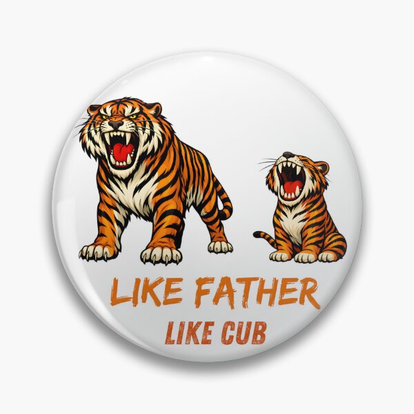 Item preview, Like Father, Like Cub – Tiger Father’s Day Illustration designed and sold by ROARSOME DESiGNS.