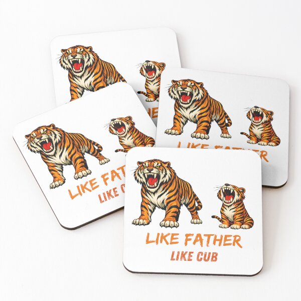 Item preview, Like Father, Like Cub – Tiger Father’s Day Illustration designed and sold by ROARSOME DESiGNS.