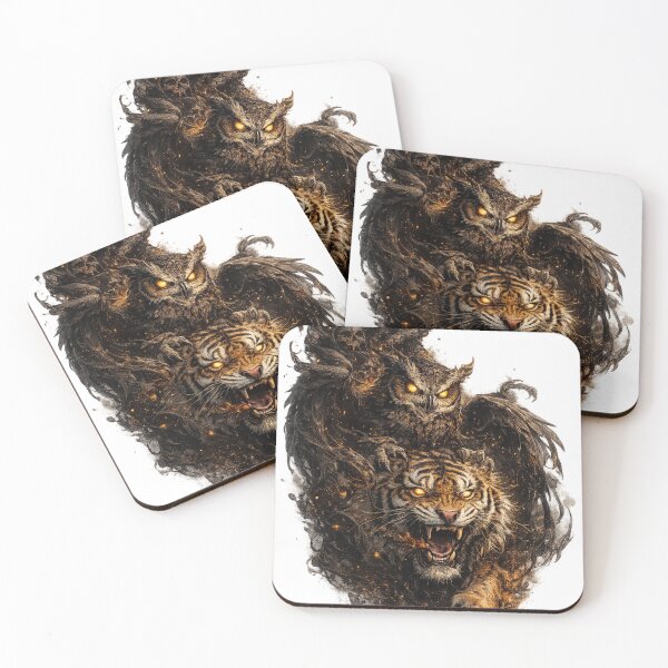 Item preview, Night Guardians | Tiger & Owl of the Shadows designed and sold by Sticleg.