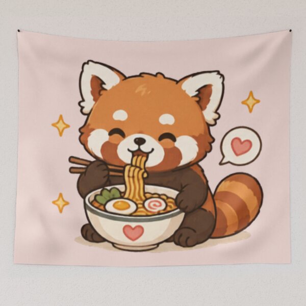 Item preview, Ramen Loving Red Panda designed and sold by MellowMunchkins.