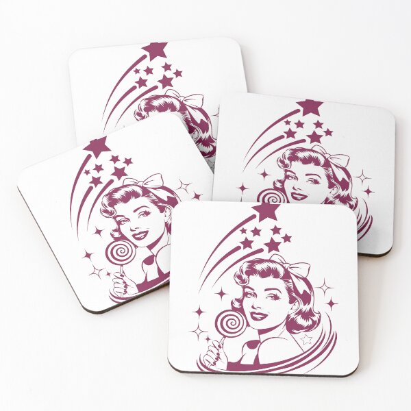 Item preview, Vintage Retro Pin-Up Girl Stars Lollipop Rockabilly designed and sold by HYPNK.