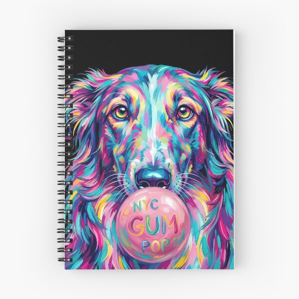 Item preview, Pop Art Dog Blowing Bubble Gum - Neon Colorful Collie designed and sold by Pfotenfaden.
