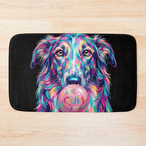 Item preview, Pop Art Dog Blowing Bubble Gum - Neon Colorful Collie designed and sold by Pfotenfaden.