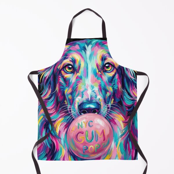 Item preview, Pop Art Dog Blowing Bubble Gum - Neon Colorful Collie designed and sold by Pfotenfaden.