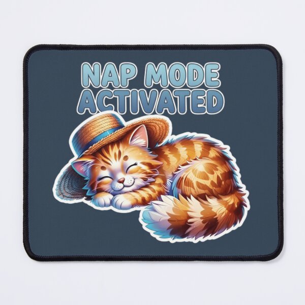 Item preview, Nap Mode Activated Cute Cat Sticker – Cozy Sleeping Kitty Cat Lover T-Shirt designed and sold by ZyxDes.