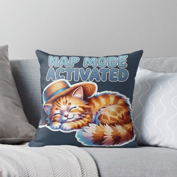 Item preview, Nap Mode Activated Cute Cat Sticker – Cozy Sleeping Kitty Cat Lover T-Shirt designed and sold by ZyxDes.