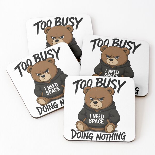 Item preview, Too Busy Doing Nothing Funny Introvert Bear Design designed and sold by R-B-Colors.