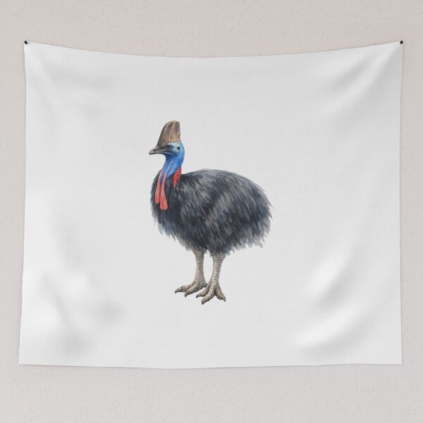 Item preview, Southern Cassowary Watercolour Illustration designed and sold by Jaruart.