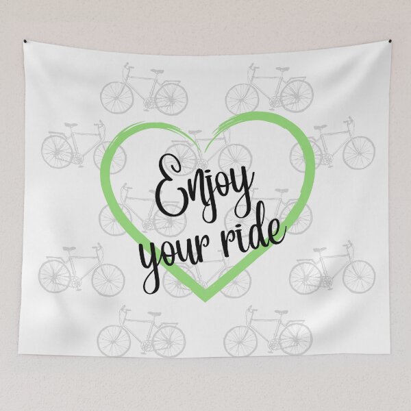 Item preview, Minimalist Cyclist Heart - Enjoy Your Ride Design designed and sold by MedusaGialla.